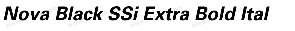 Nova Black SSi Extra Bold Italic字体转换